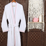 Turkish Cotton Terry Kimono Embroidered Super-Soft Unisex Bathrobe