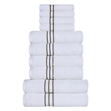 Ultra-Plush Turkish Cotton Absorbent Solid Assorted 10 Piece Towel Set