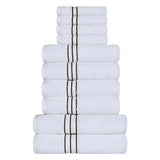 Ultra-Plush Turkish Cotton Absorbent Solid Assorted 10 Piece Towel Set