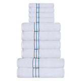 Ultra-Plush Turkish Cotton Absorbent Solid Assorted 10 Piece Towel Set