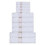 Ultra-Plush Turkish Cotton Absorbent Solid Assorted 10 Piece Towel Set