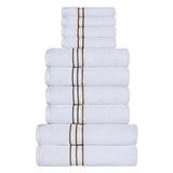 Ultra-Plush Turkish Cotton Absorbent Solid Assorted 10 Piece Towel Set