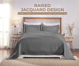 Victory Cotton Matelasse Scrolling Medallion Airy Bedspread Set