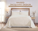 Victory Cotton Matelasse Scrolling Medallion Airy Bedspread Set