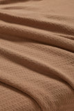 Waffle Weave Honeycomb Knit Soft Solid Textured Cotton Blanket