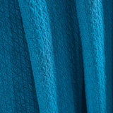 Waffle Weave Honeycomb Knit Soft Solid Textured Cotton Blanket