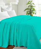 Waffle Weave Honeycomb Knit Soft Solid Textured Cotton Blanket