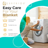 Waffle Weave Honeycomb Knit Soft Solid Textured Cotton Blanket