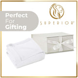 Waffle Weave Honeycomb Knit Soft Solid Textured Cotton Blanket