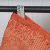 Wisteria Cotton Floral Jacquard Border Bath Towels, Set of 2