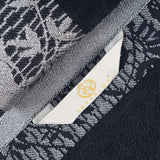 Wisteria Cotton Floral Jacquard Border Bath Towels, Set of 2