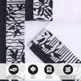 Wisteria Cotton Floral Jacquard Border Bath Towels, Set of 2