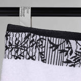 Wisteria Cotton Floral Jacquard Border Bath Towels, Set of 2