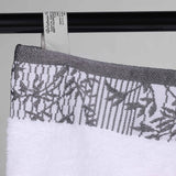 Wisteria Cotton Floral Jacquard Border Bath Towels, Set of 2