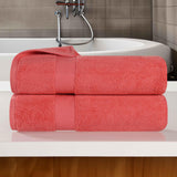 Zero Twist Cotton Ultra-Soft Absorbent Bath Towel Set of 2