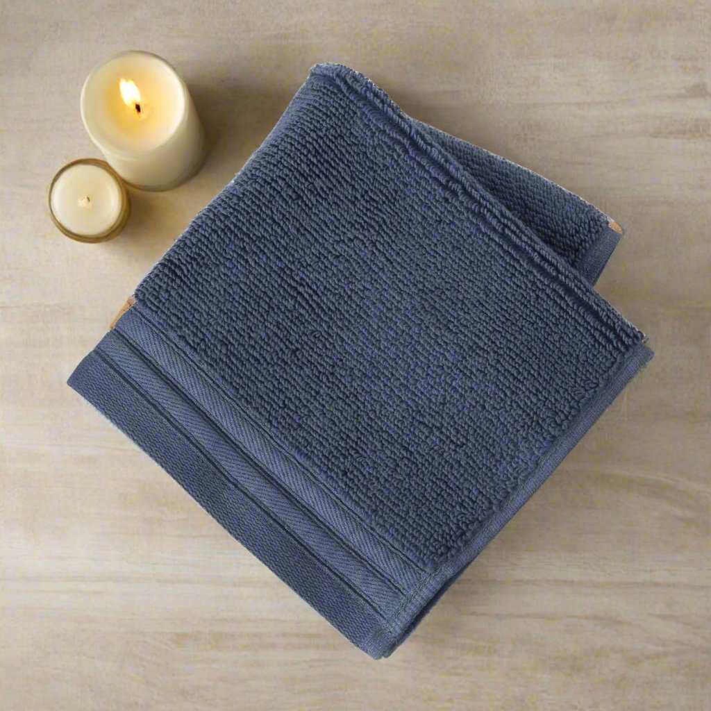 Egyptian Cotton Bath Towel Set of 6 - Blue Horizon - glomarts.shop